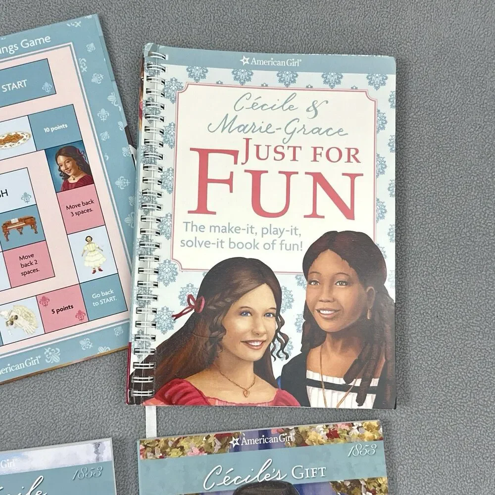 American Girl Cecile & Marie Grace 1853 Book Box Set Patrick + Just For Fun